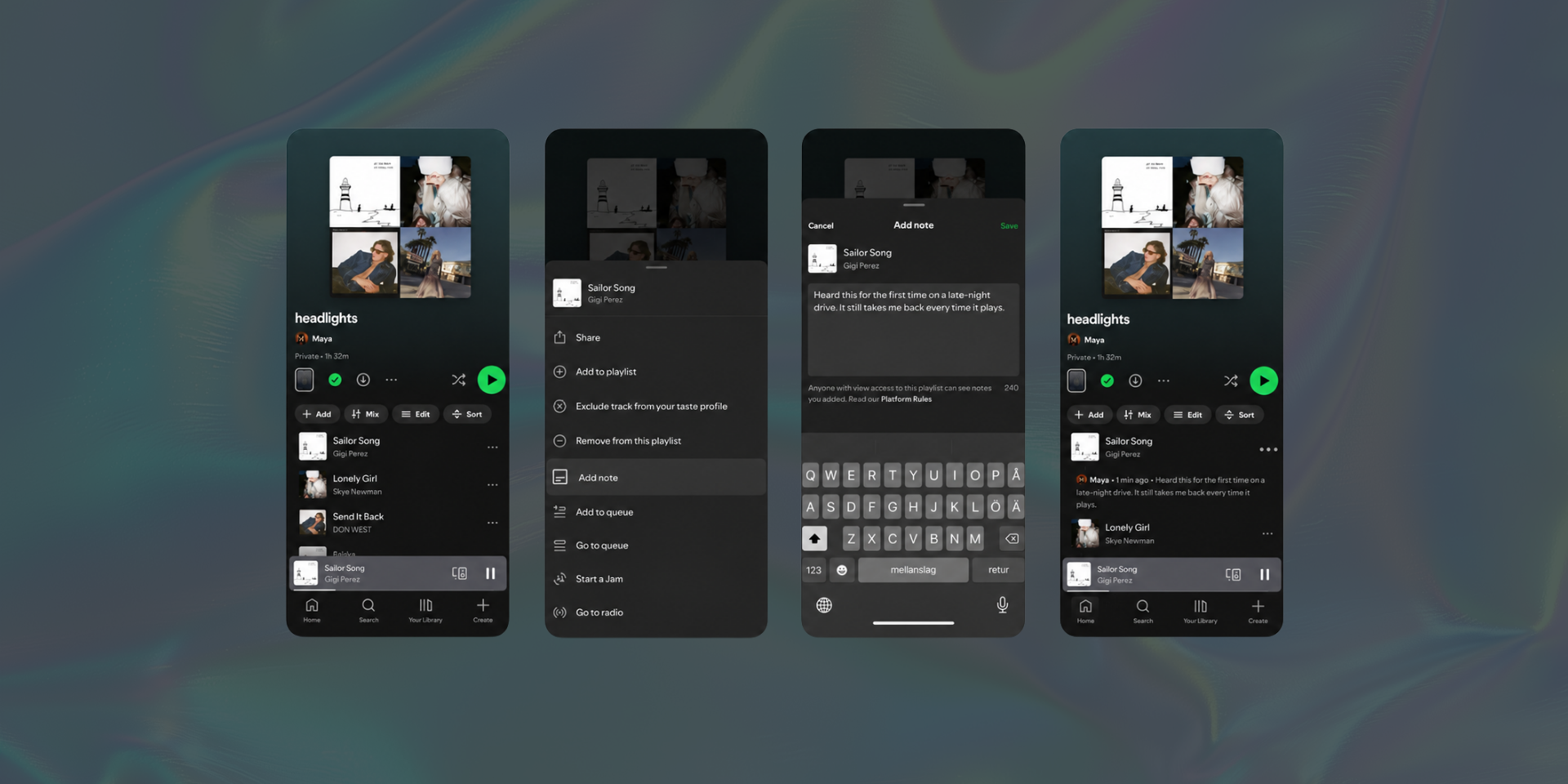 user notes